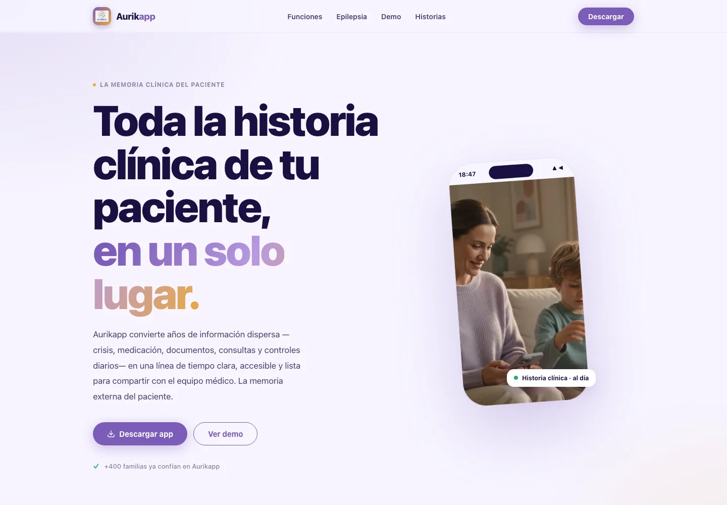 Aurikapp — historia clínica para pacientes con epilepsia