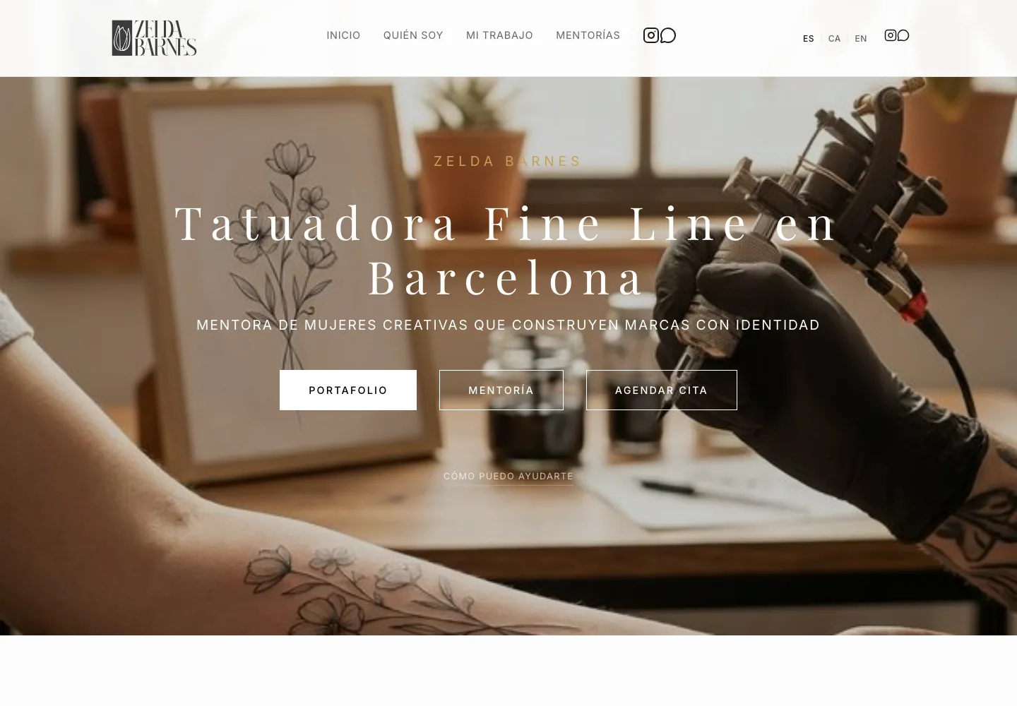 Zelda Barnes — marca personal de una tatuadora en Barcelona