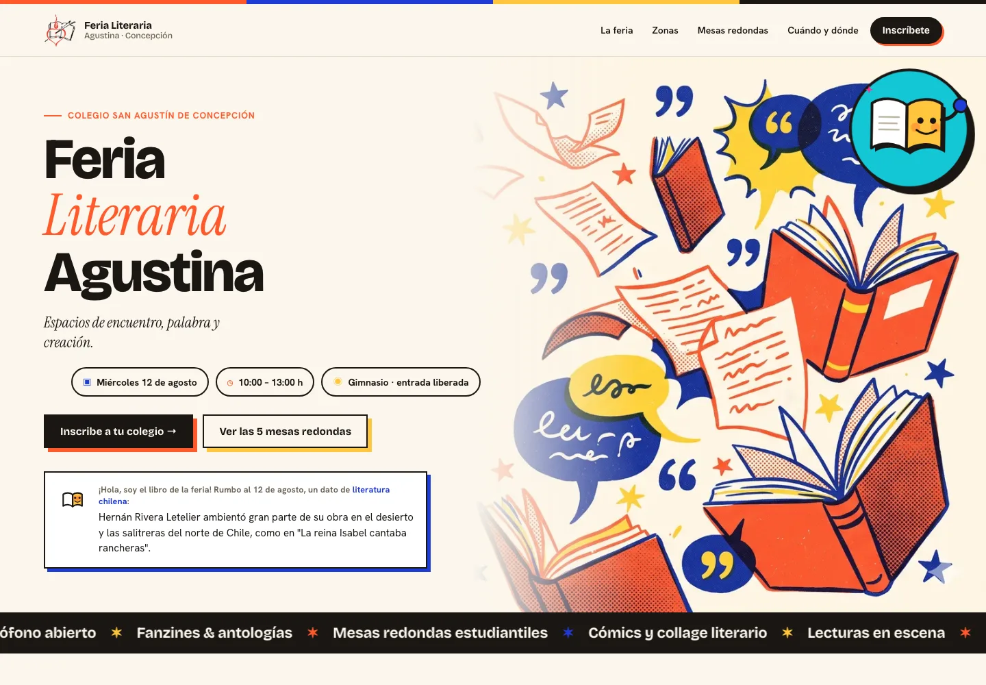 Feria Literaria Agustina — sitio de evento escolar